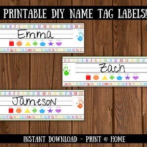 Desk Name Labels, Classroom Name Labels, Cubby Label, Name Tags, Back to School Printable, DIY Student Name Tags, Desk Name Plate, Pre-k 1st