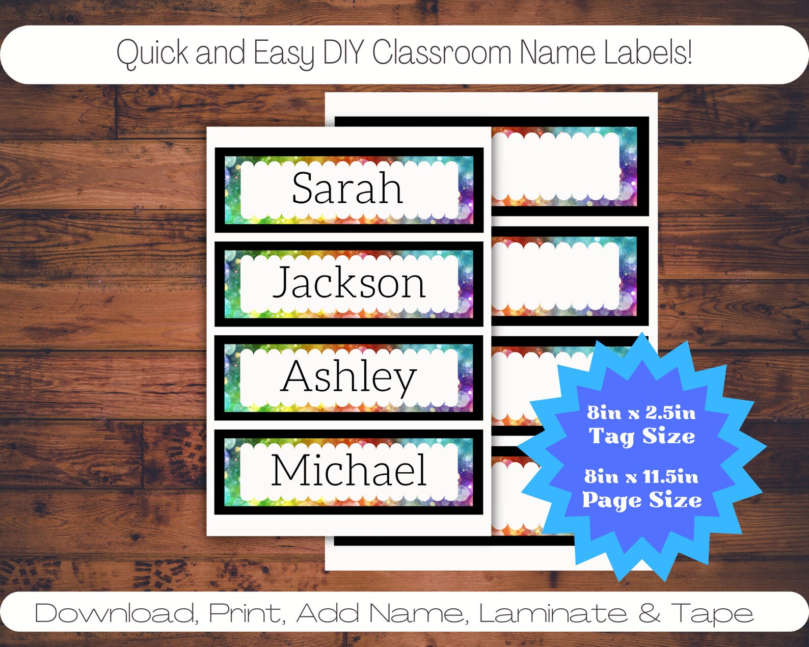 Desk Name Labels Classroom Name Labels Cubby Label Name Etsy