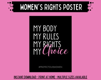 Women's Reproductive Right's Poster, Protest Poster, Vasectomy Promotion, Posters For Women's Rights, Feminism Activist Poster, Human Rights