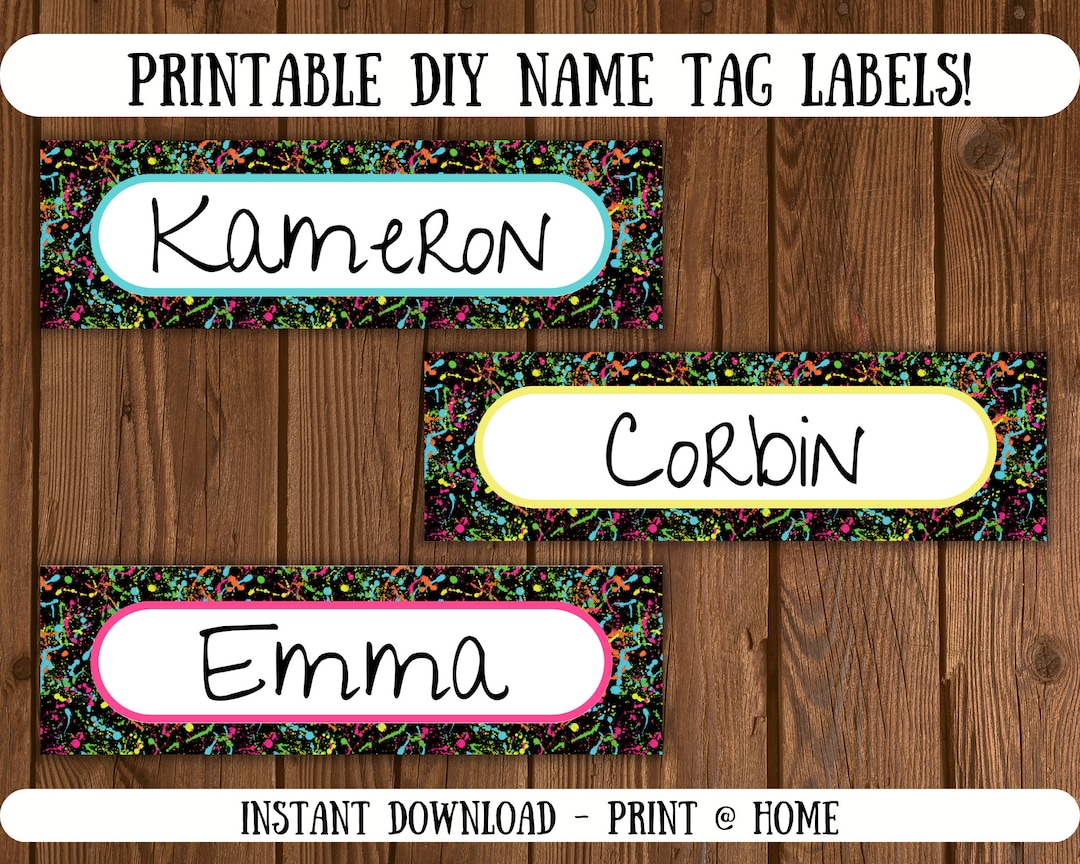 Desk Name Labels Classroom Name Labels Cubby Label Name Etsy