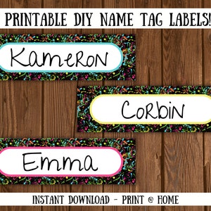 Desk Name Labels, Classroom Name Labels, Cubby Label, Name Tags, Back to School Printable, DIY Student Name Tags, Desk Name Plate, Pre-k 1st