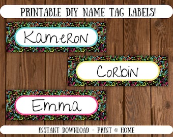 Bureau naamlabels, klas naamlabels, Cubby label, naamlabels, terug naar school afdrukbaar, DIY student naamlabels, bureau naamplaatje, Pre-k 1st