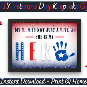 Veterans Day DIY Craft, Veterans Day Gift, Thank You For Your Service, Military Veteran, Navy, Army, Thank You Craft, Memorial Keepsake, Mom