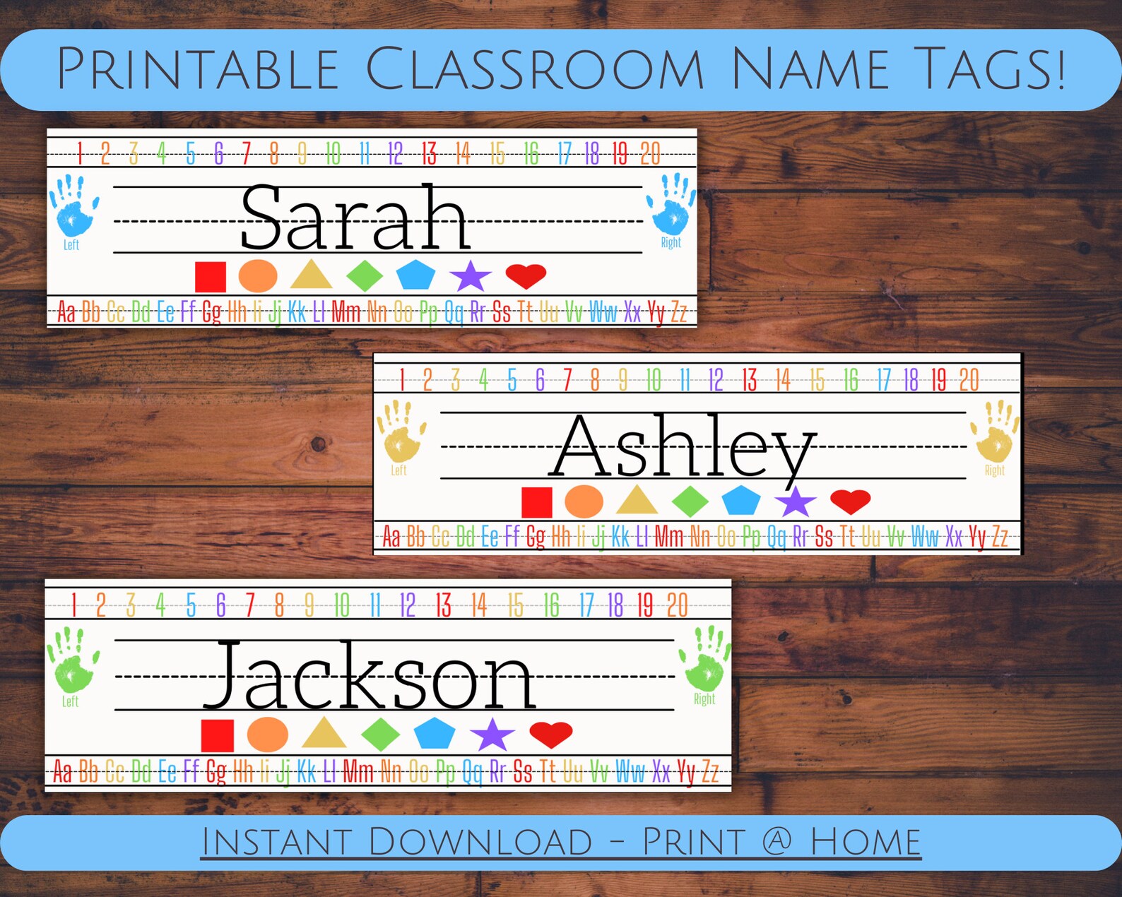 Desk Name Labels, Classroom Name Labels, Cubby Label, Name Tags, Back