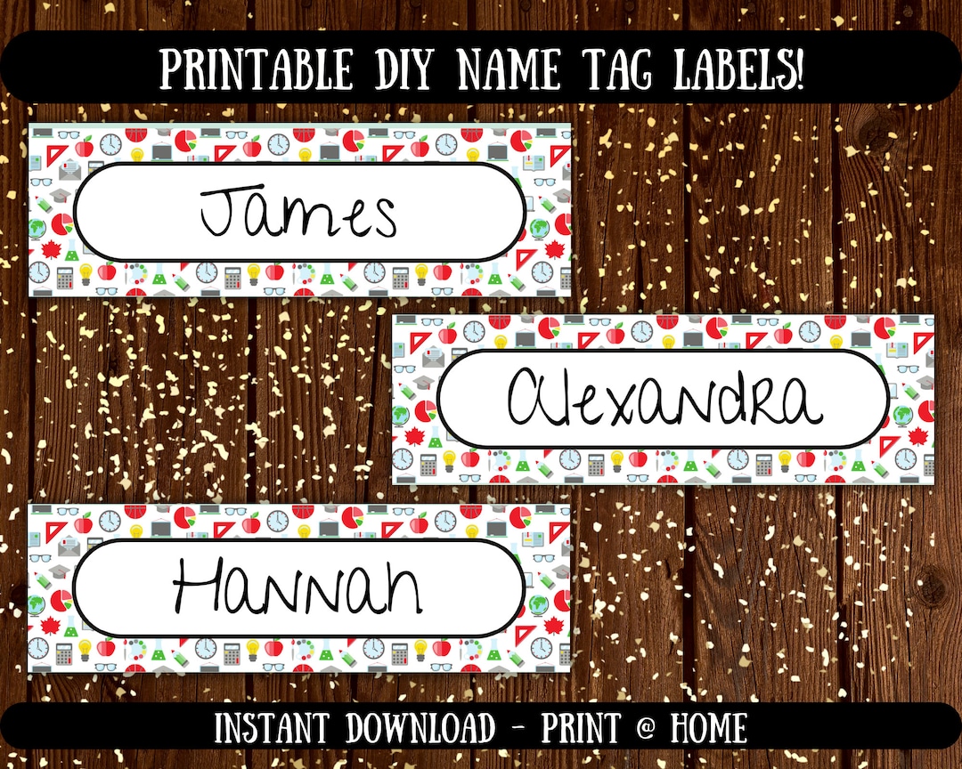 Desk Name Labels, Classroom Name Labels, Cubby Label, Name Tags, Back ...