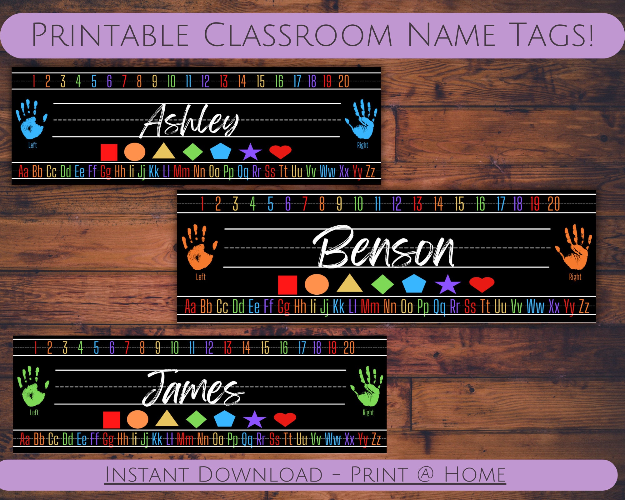 Desk Name Labels, Classroom Name Labels, Cubby Label, Name Tags, Back ...