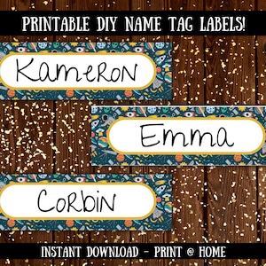 Desk Name Labels, Classroom Name Labels, Cubby Label, Name Tags, Back to School Printable, Classroom Decoration, Desk Name Plate, TeacherDIY