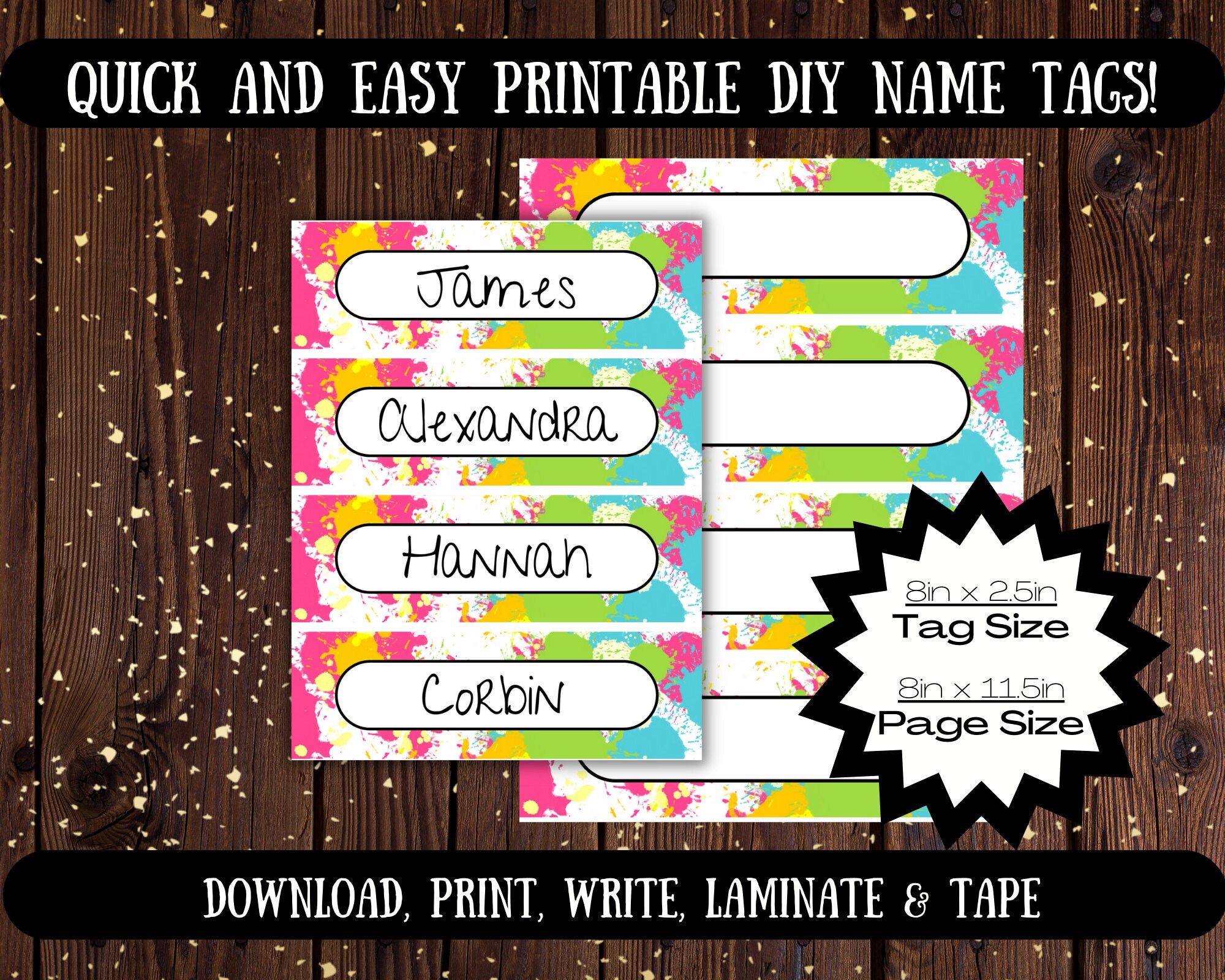 Desk Name Labels, Classroom Name Labels, Cubby Label, Name Tags, Back ...
