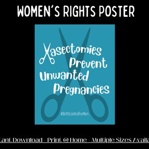 Women&#39;s Reproductive Right&#39;s Poster, Protest Poster, Vasectomy Promotion, Posters For Women&#39;s Rights, Feminism Activist Poster, Human Rights