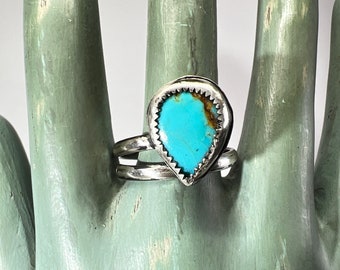 Handmade Sterling Turquoise Adjustable Ring