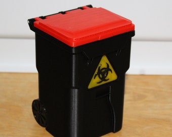 Biohazard Bin Deck Box - 100 sleeves W/ Dice Compartment