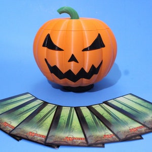 Jack o'lantern Deck Box Fits 100 Doubles sleeves image 1