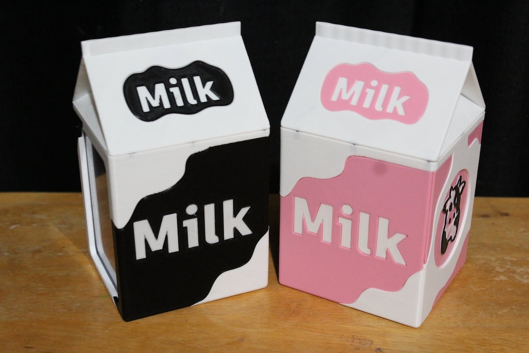 Milk Carton Deck Box Fits 100 Doubles Sleeves - Etsy