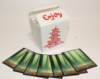 Chinese Takeout Deck Box - Fits 100 Doubles sleeves