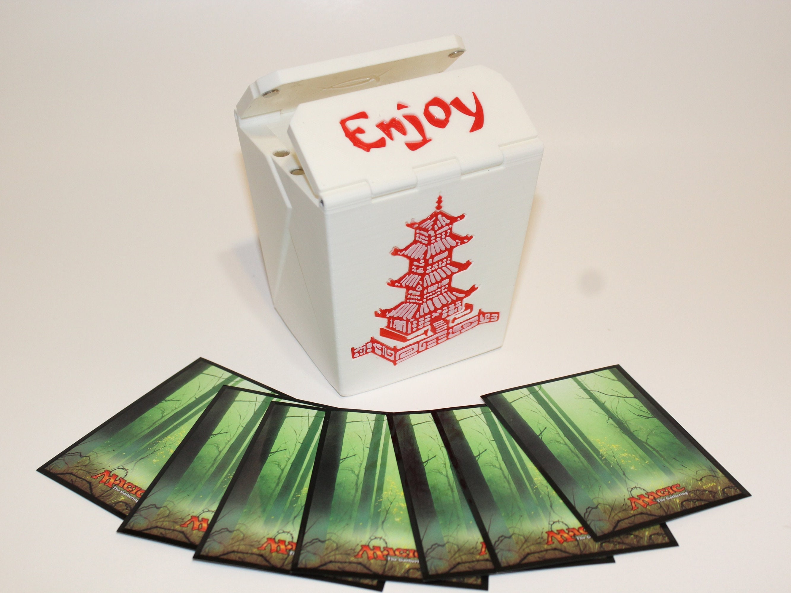 Chinese Takeout Deck Box - Fits 100 Doubles Sleeves - Etsy