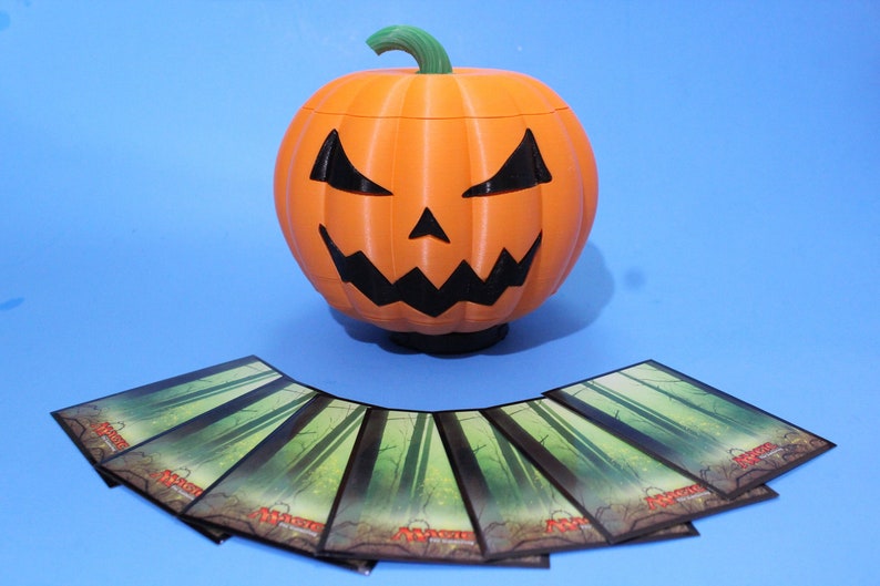 Jack o'lantern Deck Box Fits 100 Doubles sleeves image 1