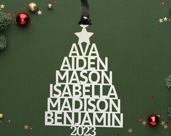 Family Name Christmas Tree Ornament