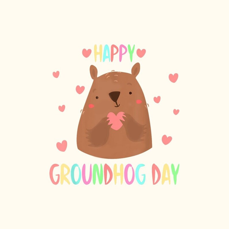 Funny Happy Groundhog Day 2024 Digital PNG. Etsy