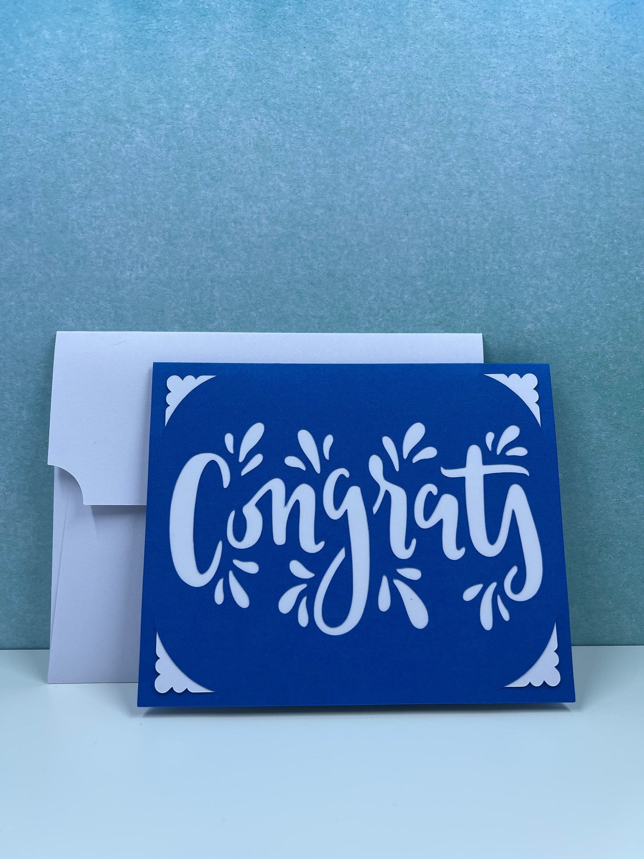Blue Congratulations Card Baby Shower Greeting Card Graduation Gift blue-congratulations-card-baby-shower-greeting-card-graduation-gift