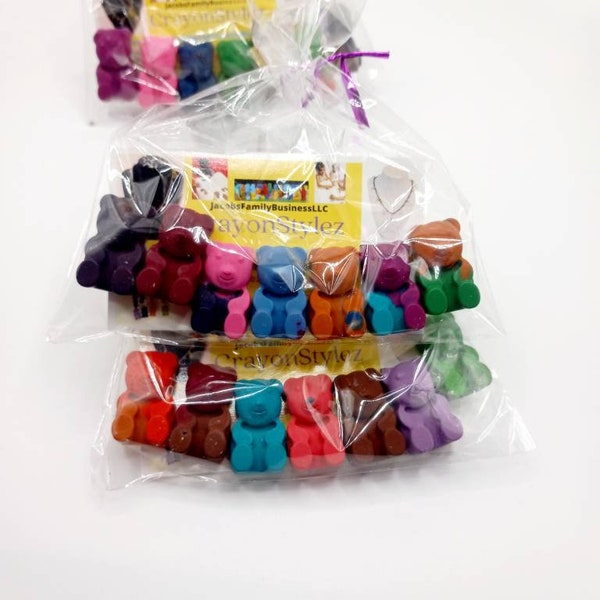 Gummy bear crayons, Learning toys, Counting toys, Learning colors toys, Montessori gifts, Christmas stuffers, Stocking gifts, Party favors
