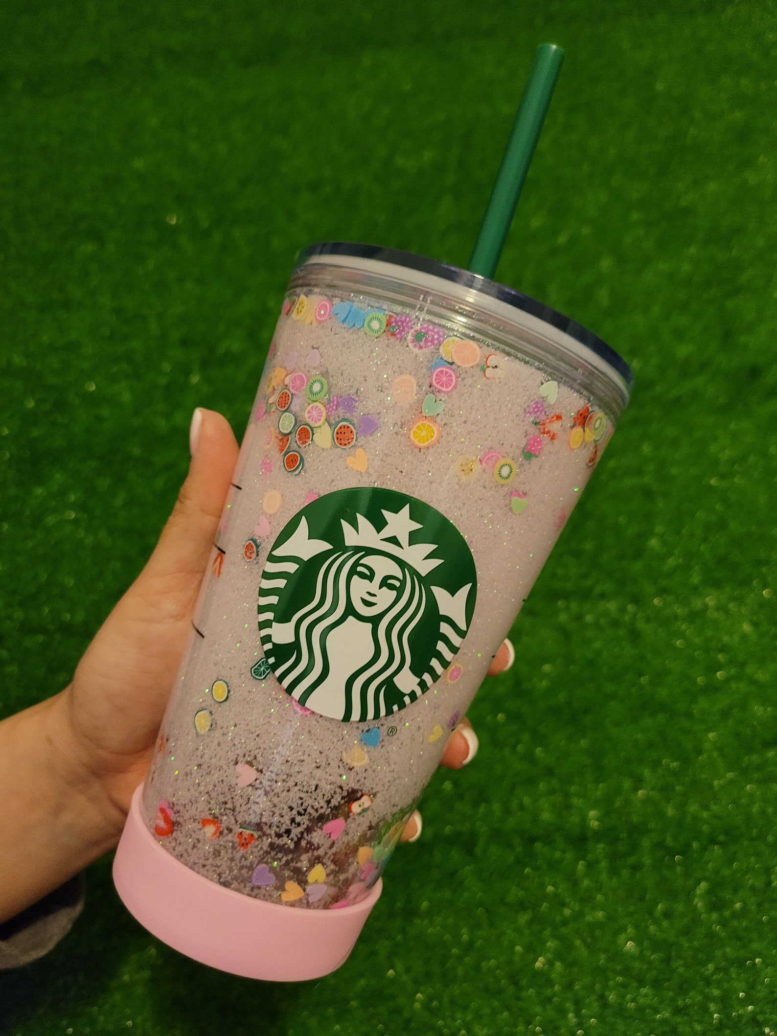 Strawberry Fruit Starbucks Snow Globe Tumbler / 24oz or 16oz Starbucks