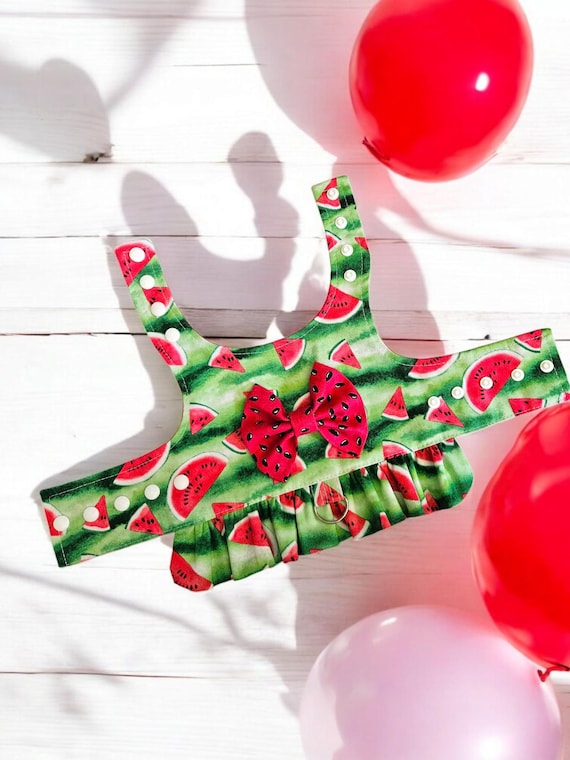 Watermelon Dog Harness Ruffle