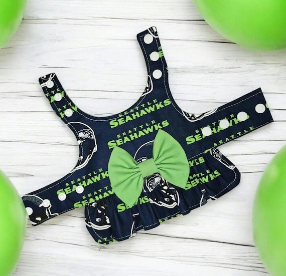 Seattle Seahawks Dog Harness Ruffle