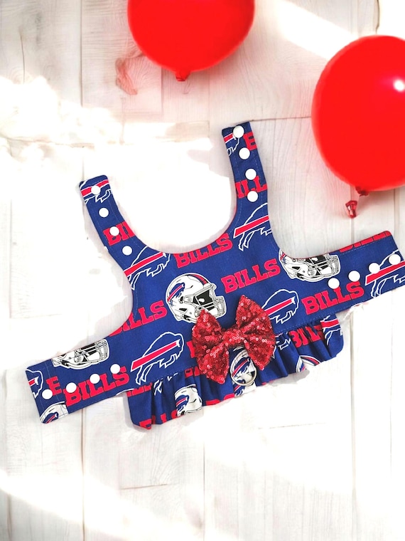 Buffalo Bills Dog Harness Ruffle