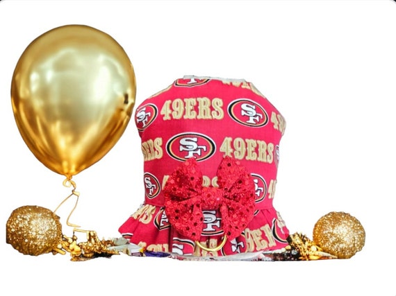 San Francisco 49er Dog Harness Ruffle
