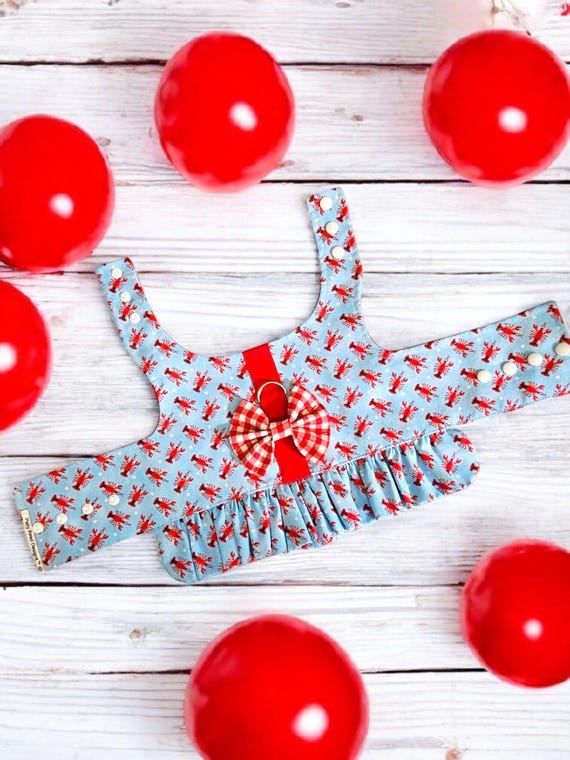Lobster Dog Harness Ruffle