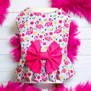 Pink Flamingo Harness Ruffle