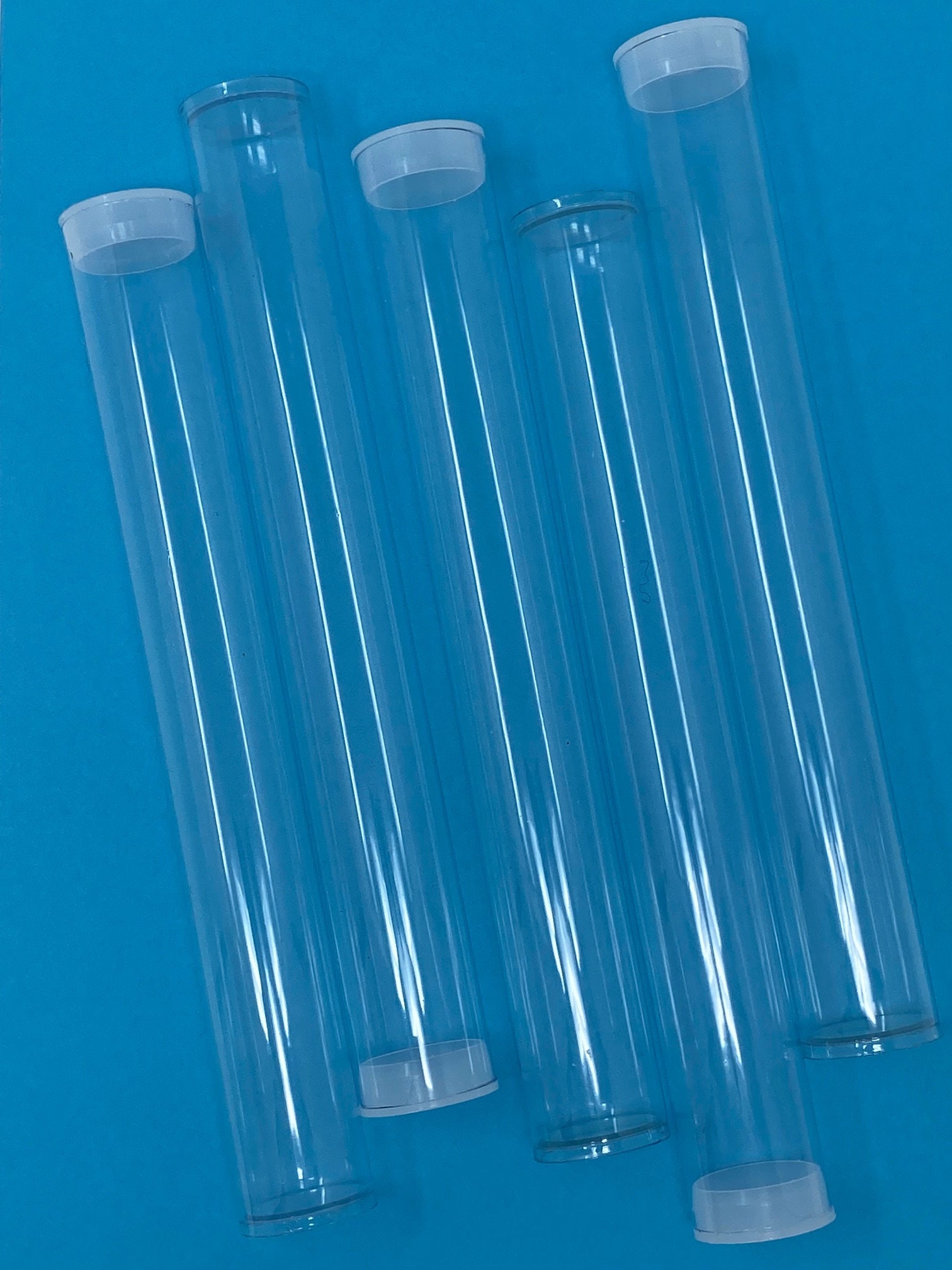 10 Clear Gumball Tubes With Caps 8 X 1 for Crafts Etsy