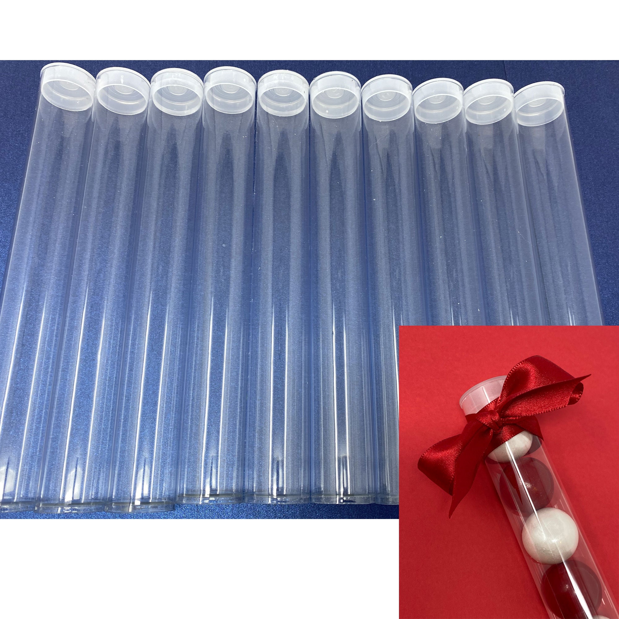 10 Clear Plastic PVC Tubes for Gumballs Candies Toys 8x1 Etsy