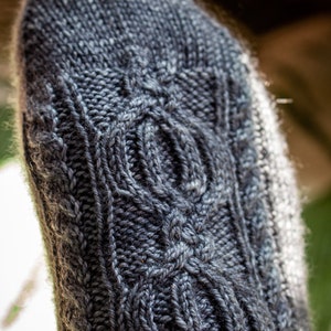 Selenography Cable Textured Sock Knitting Pattern | PDF Pattern | Instant Download | Sock Knitting