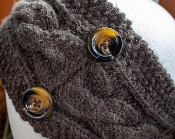 Opuntia Cabled Headband Knitting Pattern | PDF Pattern | Instant Download | Headband Knitting