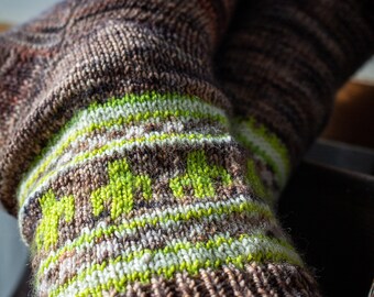 Little Saguaros Sock Knitting Pattern | PDF Pattern | Instant Download | Sock Knitting