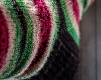 Watermelon Noir Sock Knitting Pattern | PDF Pattern | Instant Download | Sock Knitting