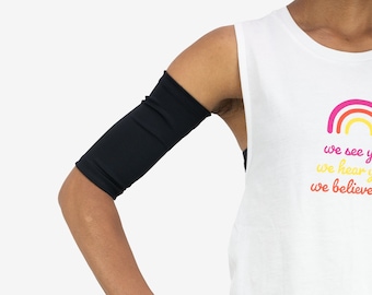 2er-Pack Unisex Black Solid Support Sleeve für Kontinuierliches Glukose Monitor oder PICC Line