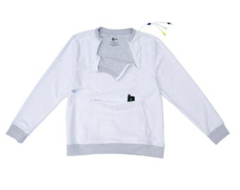 Reverse Triple Zip Crewneck Sweatshirt Cold Weather