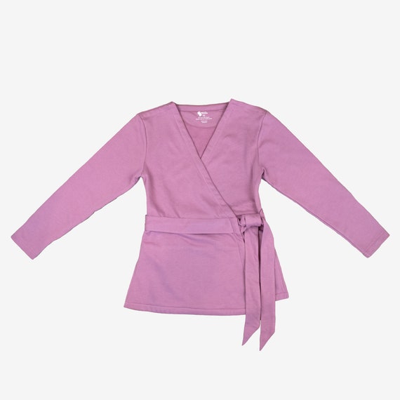 Slim Fit Pink Wrap Top – Post-Surgery Blouse, Chemo Port Access Shirt, Adaptive Recovery Clothing FINAL SALE