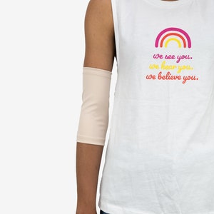 2 Pack Unisex Beige Solid Support Sleeve for Continuous Glucose Monitor or PICC Line