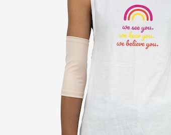 2 Pack Beige Unisex Support Sleeve, Picc Line Cover, Diabetes Arm Sleeve, T1D Bicep Band, Ominipod Band