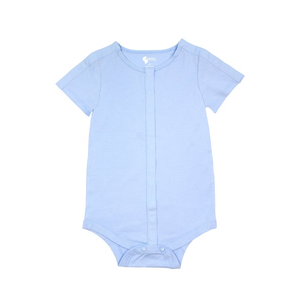 Spoonie Threads Blue All-Access Bodysuit | Preemie to 4T | G-Tube, Catheter, NICU/PICU, Port-friendly adaptive clothing