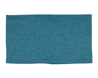 May include: A teal blue fabric headband with a textured pattern.