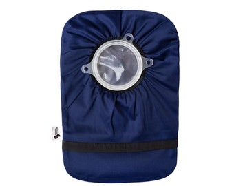 Navy Ostomy Bag Cover – Ilesotomy Colostomy Water-Resistant Stoma Pouch Cover, Reusable