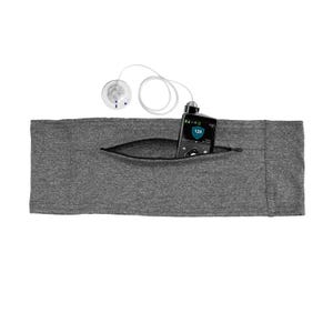 Steel Heathered Double Pocket Belt, Zipper Pack