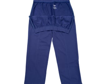 True navy Adult Side & Ankle Zip Access, Wide Leg Sweatpant