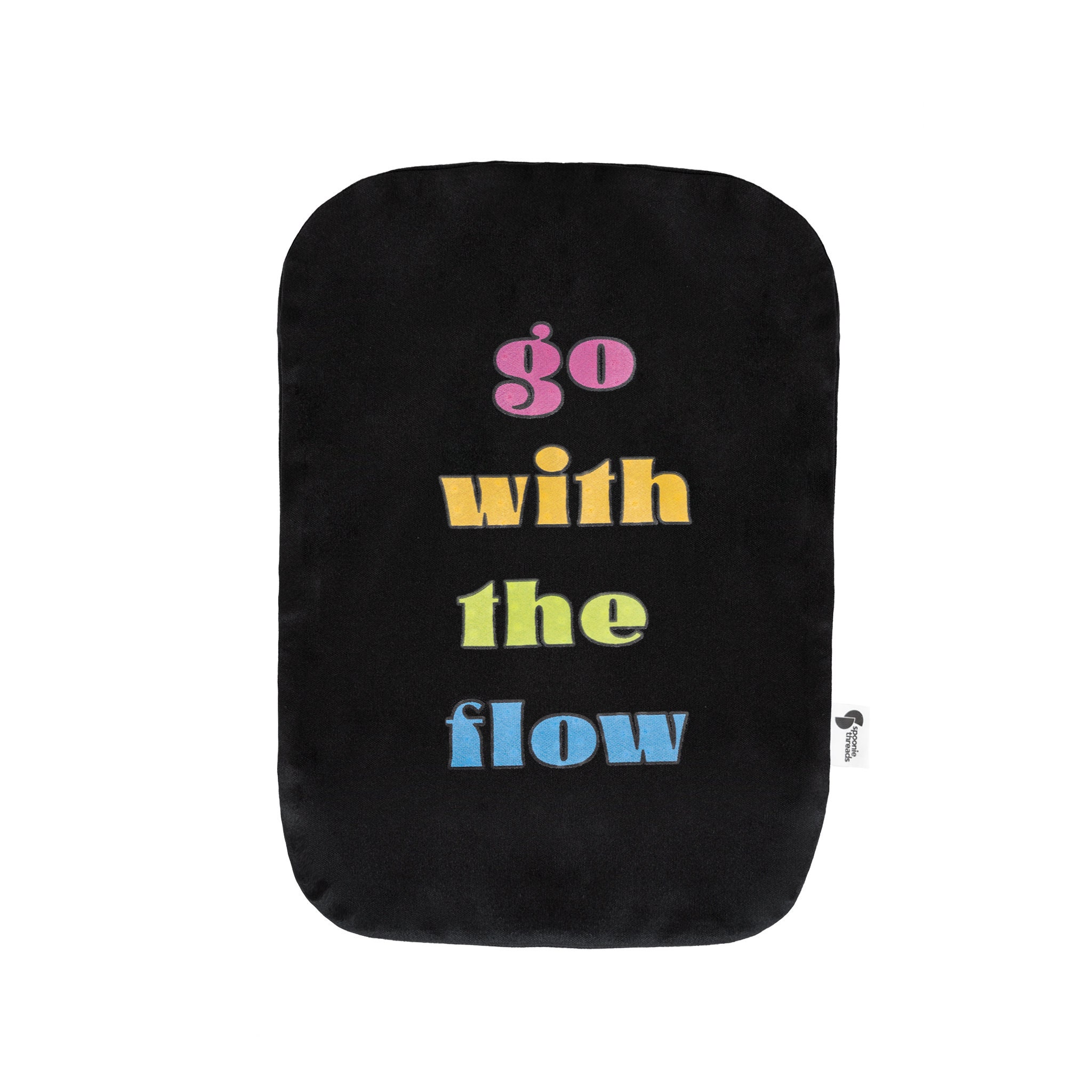 Black go With the Flow Elastic Ostomy Bag Cover, Funny Ilesotomy Pouch