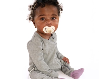 Heather Gray Rib G-Tube Pajamas