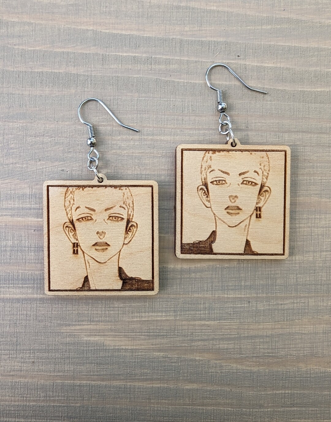 Mitsuya Tokyo Revengers Wooden Earrings Etsy